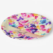 野草牧草地みすぼらしい花 ペーパープレート (アングル)