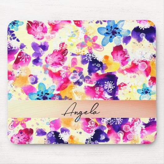 野草牧草地みすぼらしい花 マウスパッド (正面)