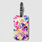 野草牧草地みすぼらしい花 ラゲッジタグ (正面縦)