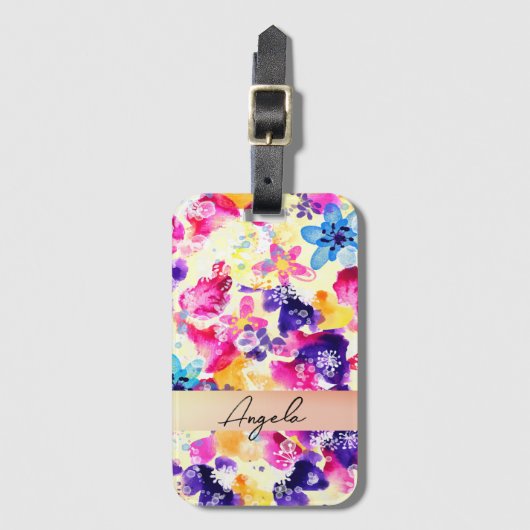 野草牧草地みすぼらしい花 ラゲッジタグ (正面縦)