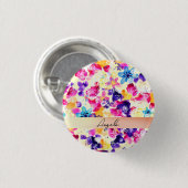 野草牧草地みすぼらしい花 缶バッジ (正面&裏面)