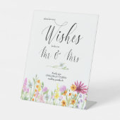 野草牧草地ゲストブック結婚の台座看板 台座サイン (正面)