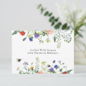 野草畑とブンブン飛ぶハチの食の看板 招待状 (スタンド正面)