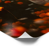 野草畑に座る女性 ポスター (コーナー)