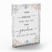 野草白木おばあちゃんの可愛い形見 フォトブロック (左)