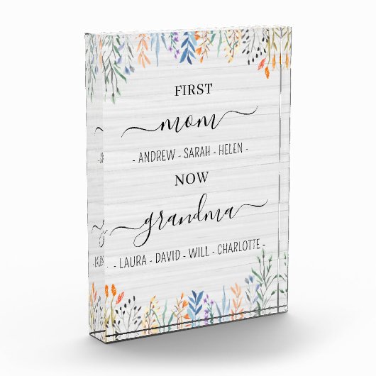 野草白木おばあちゃんの可愛い形見 フォトブロック (左)