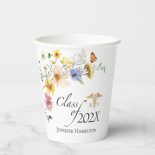 野草看護学校 | 卒業クラス 紙コップ (正面)