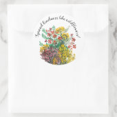 野草花が広がる ラウンドシール (バッグ)