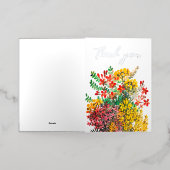 野草花サンキューカード 箔グリーティングカード (外側レイダウン)
