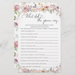 野草花婿は何と言ったブライダルシャワー