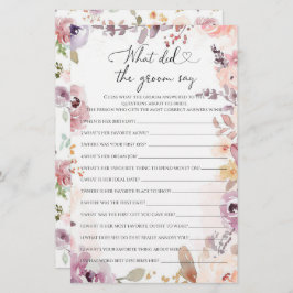 野草花婿は何と言ったブライダルシャワー