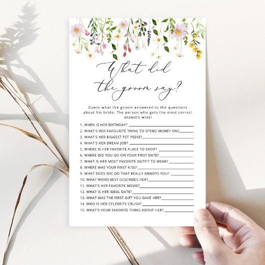 野草花婿は何と言ったブライダルシャワー