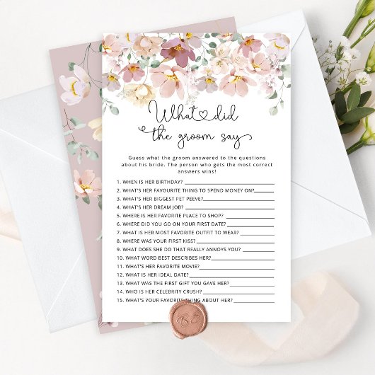 野草花婿は何と言ったブライダルシャワー