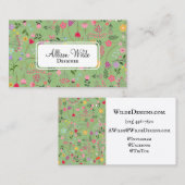 野草花草花春緑花柄 名刺 (正面/裏面)