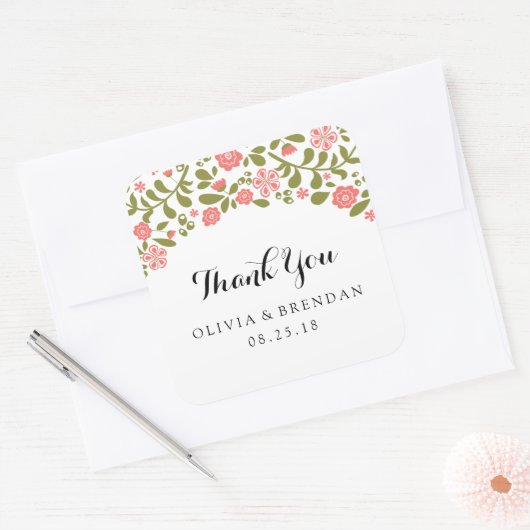 野草花 |結婚式の引き出物 スクエアシール (封筒)