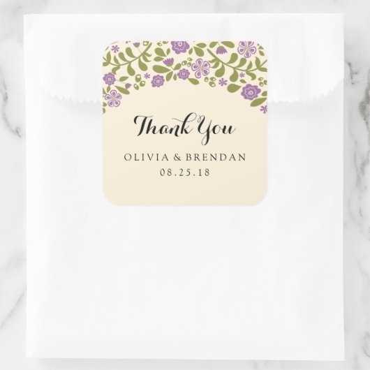 野草花 |結婚式の引き出物 スクエアシール (バッグ)