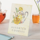 野草茶のパーティーの看板 台座サイン (インサイチュ)