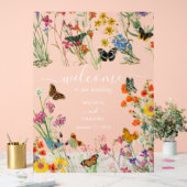 野草蝶の結婚歓迎サイン アクリルサイン (ウェディング)