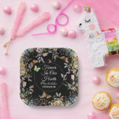 野草蝶の緑の葬儀 ペーパープレート (パーティー)