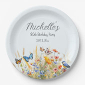 野草蝶の鳥サプライズ80th ペーパープレート (正面)