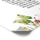 野草蝶29テーブル結婚の座席 ポスター (角)