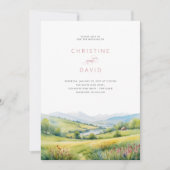 野草野と山素朴の結婚山 招待状 (正面)