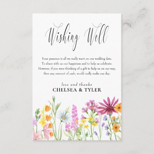 野草野の結婚願いの詩 エンクロージャーカード (正面)