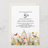 野草鳥蝶5周年 招待状 (正面/裏面)