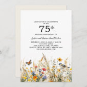 野草鳥蝶75周年 招待状 (正面/裏面)