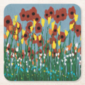 野草 スクエアペーパーコースター (正面)