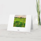 野草、ブドウ園、誕生日 カード (裏面)