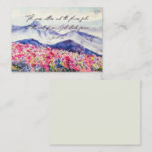 野草、神の御言葉が立つ ノートカード (正面/裏面)