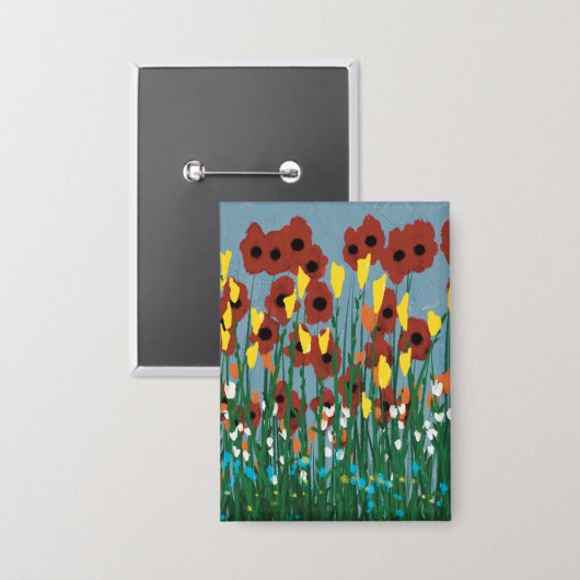 野草 缶バッジ (正面/裏面)