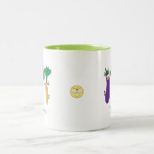 野菜いじめ可愛いキッズアニメ ツートーンマグカップ (中央)