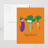 野菜いじめ可愛いキッズアニメ ポストカード (正面/裏面)