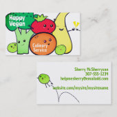 野菜おもしろいは高い5つの料理ビズカード 名刺 (正面/裏面)