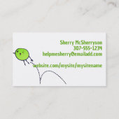 野菜おもしろいは高い5つの料理ビズカード 名刺 (裏面)