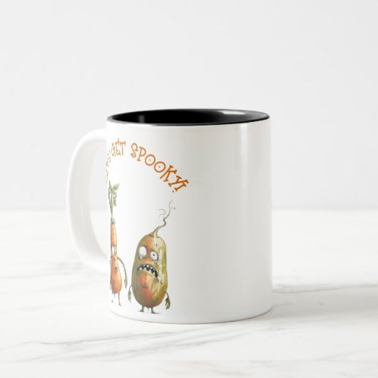 野菜おもしろいハロウィン ツートーンマグカップ (正面左)