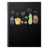 野菜おもしろいユーモアビーガン皮肉引用文 ノートブック (正面)