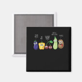 野菜おもしろいユーモアビーガン皮肉引用文 マグネット (正面/裏面)