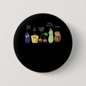 野菜おもしろいユーモアビーガン皮肉引用文 缶バッジ (正面)