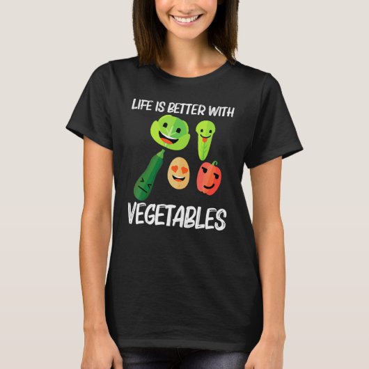 野菜おもしろい女子男性へ果実野菜ガーデ Tシャツ (正面)