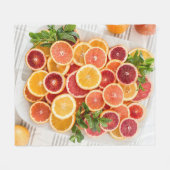 野菜かわいらし フリースブランケット (正面(横))