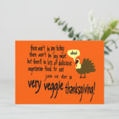 野菜たっぷりの感謝祭への招待 招待状 (スタンド正面)