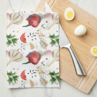 野菜とスパイスタオル キッチンタオル