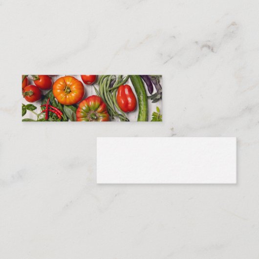 野菜とハーブの収穫 スキニー名刺 (正面/裏面)
