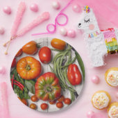 野菜とハーブの収穫 ペーパープレート (パーティー)
