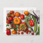 野菜とハーブの収穫 ポストカード (正面/裏面)
