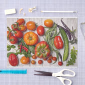 野菜とハーブの収穫 薄葉紙 (クラフト)