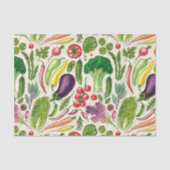 野菜とハーブの庭は白い上で収穫 薄葉紙 (正面)